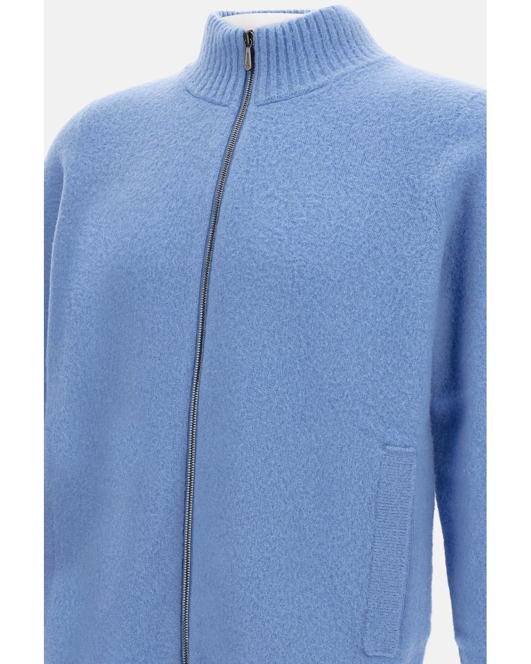 Drumohr Blue Long-Sleeved Cardigan Sweater for men