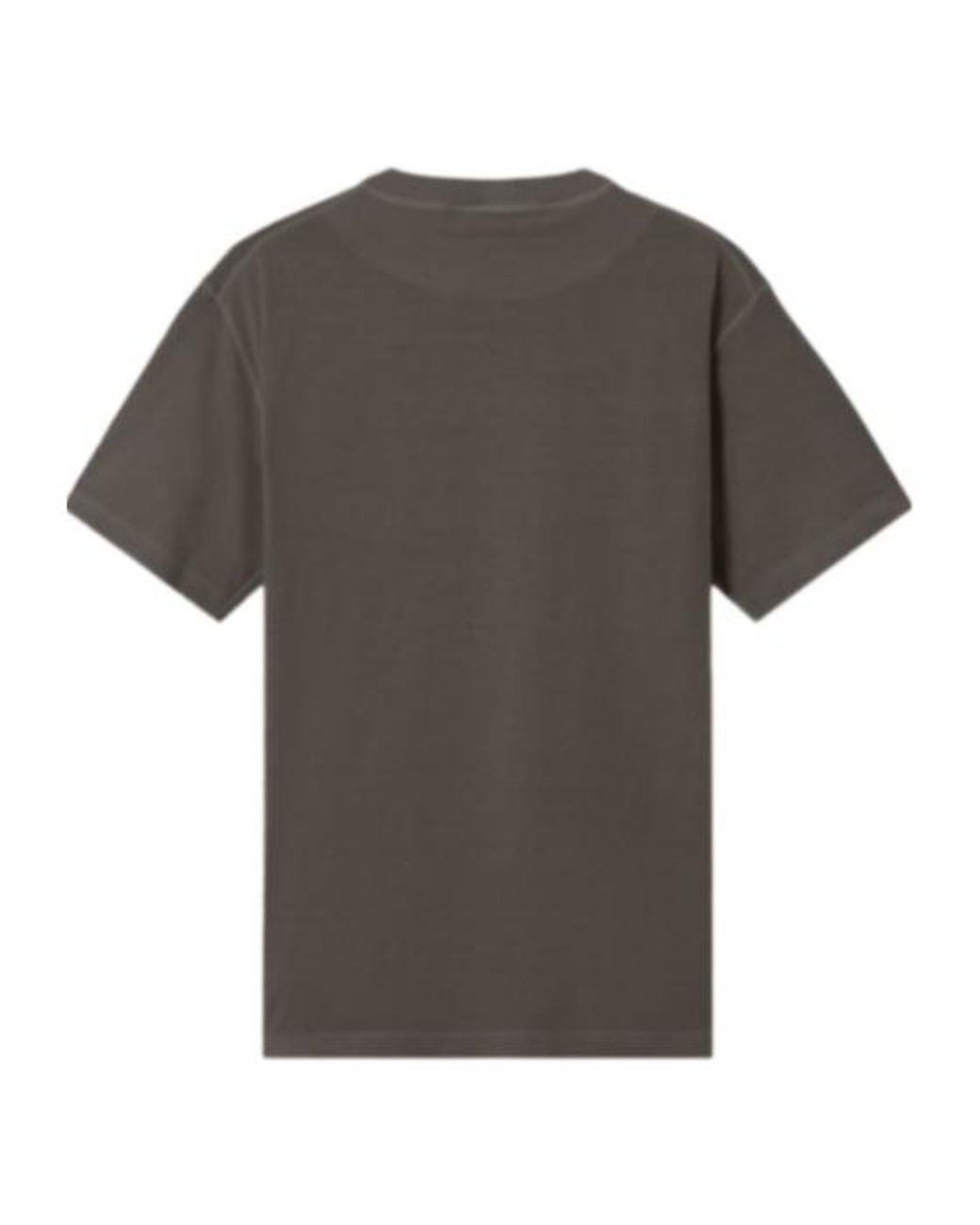 Stone Island Gray Logo Patch Crewneck T-Shirt for men