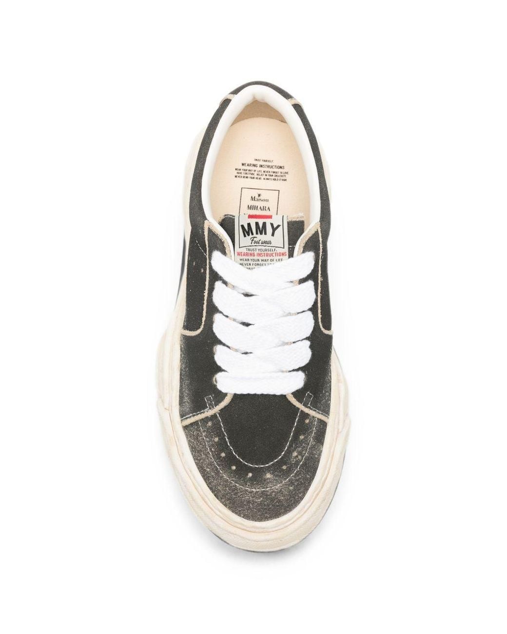 Maison Mihara Yasuhiro Black Eric Overdyed Suede Sneakers for men