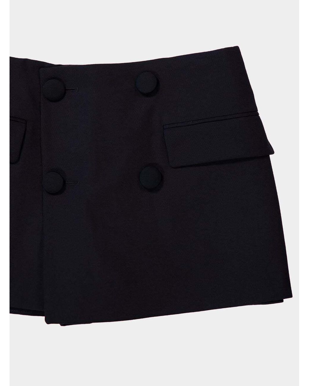 Balmain Black Gabardine Shorts