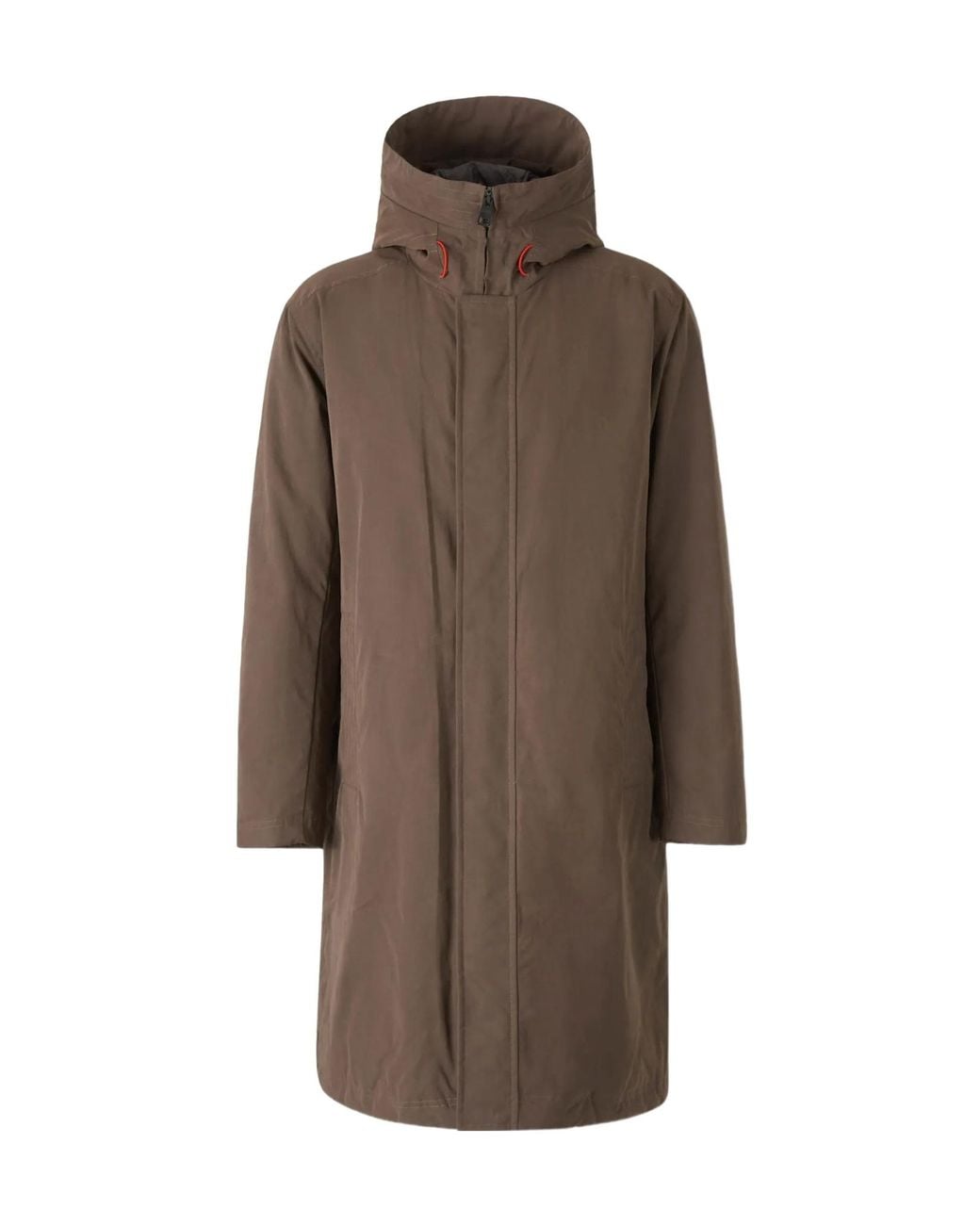 Herno Brown Long, Padded Parka for men