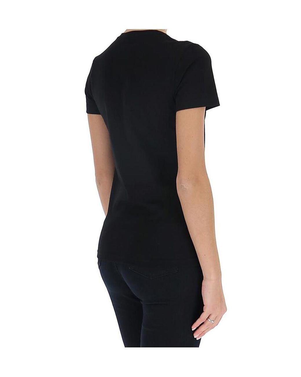 Moncler Black Logo-Patch Cotton T-Shirt