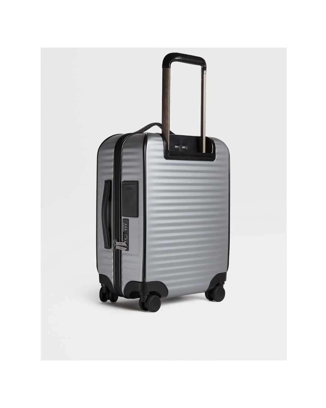 Zegna Gray Leggerissimo Trolley Suitcase for men