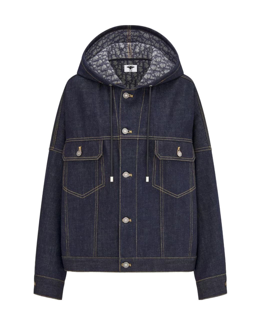Dior Blue Oversized Hooded Jacket