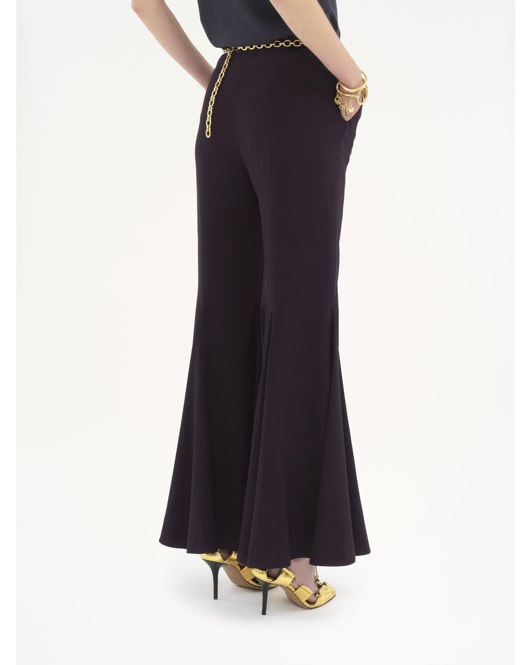 Chloé Purple Chloé Flared Leg Trousers