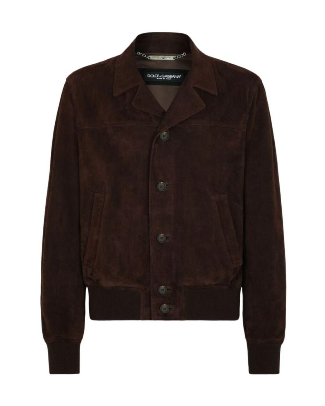 Dolce & Gabbana Black Suede Bomber Jacket for men