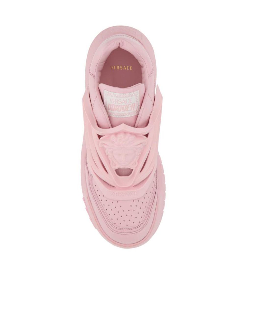 Versace Pink Logo Detailed Lace-Up Sneakers for men