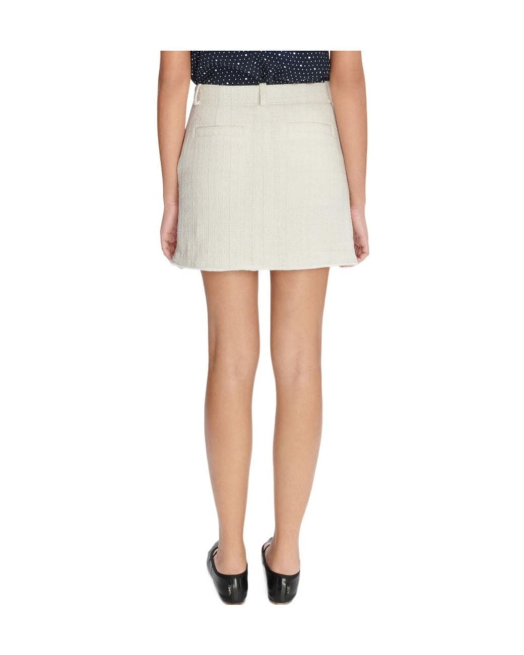 A.P.C. White Tweed Mini Skirt