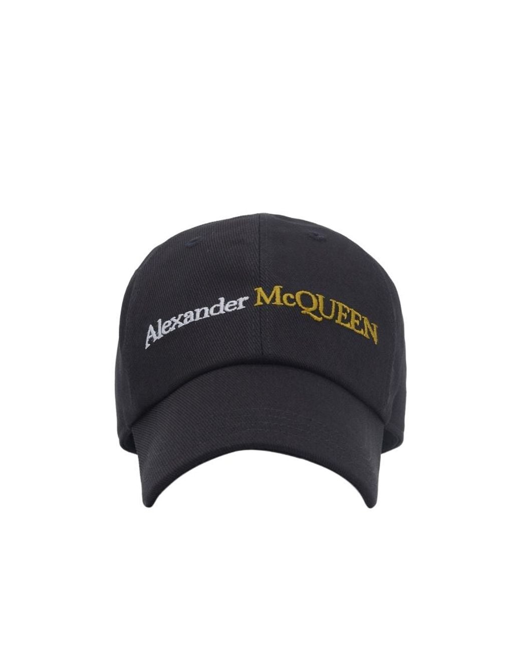 McQueen Blue Logo Embroidered Baseball Cap for men