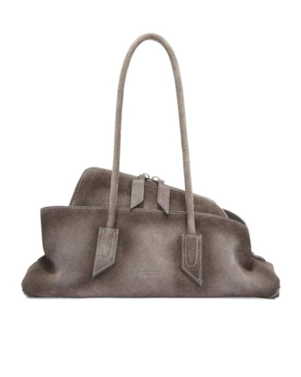 The Attico Brown The La Passeggiata Small Top Handle Tote Bag