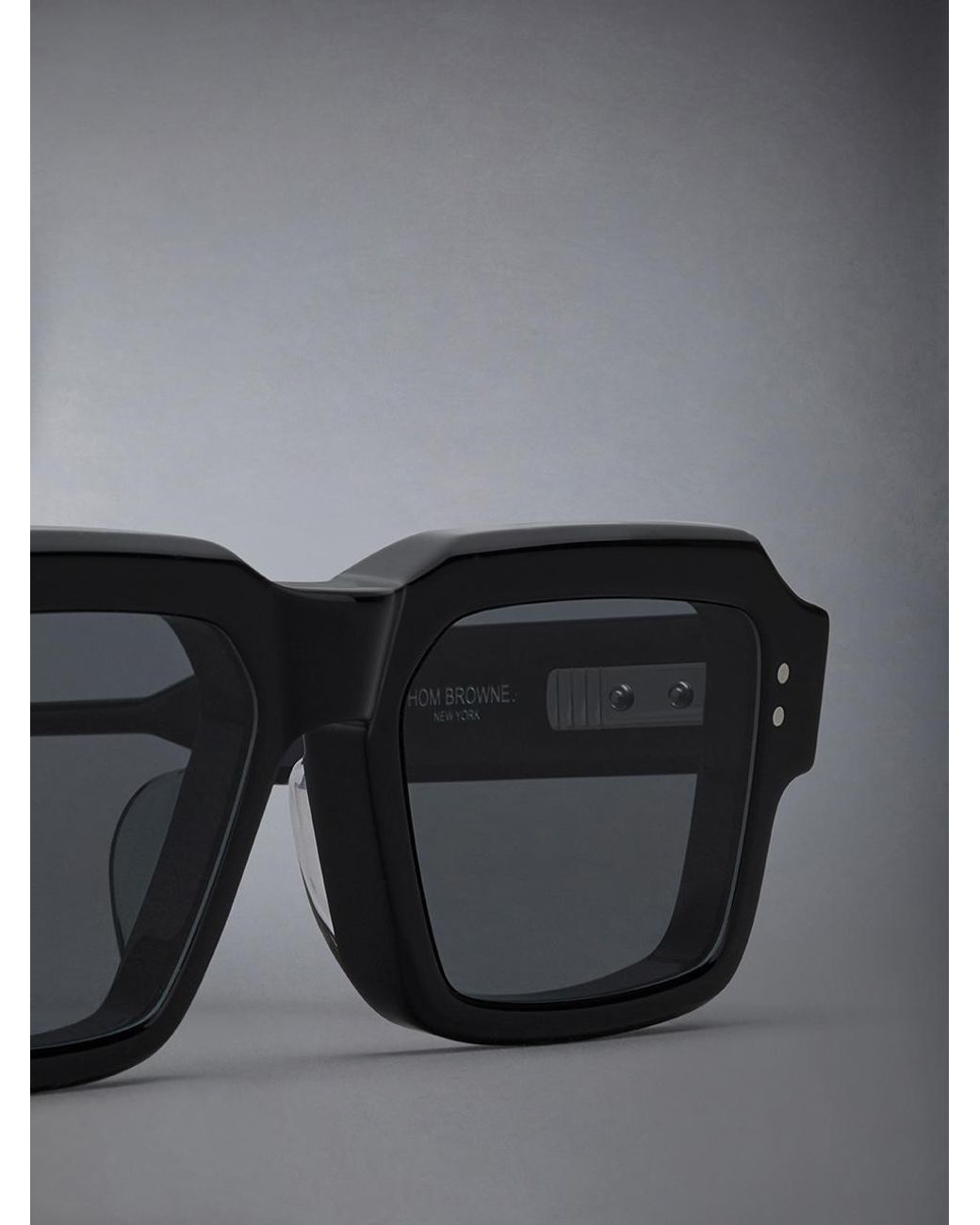 Thom Browne Black Eyewear Rectangle Frame Sunglasses