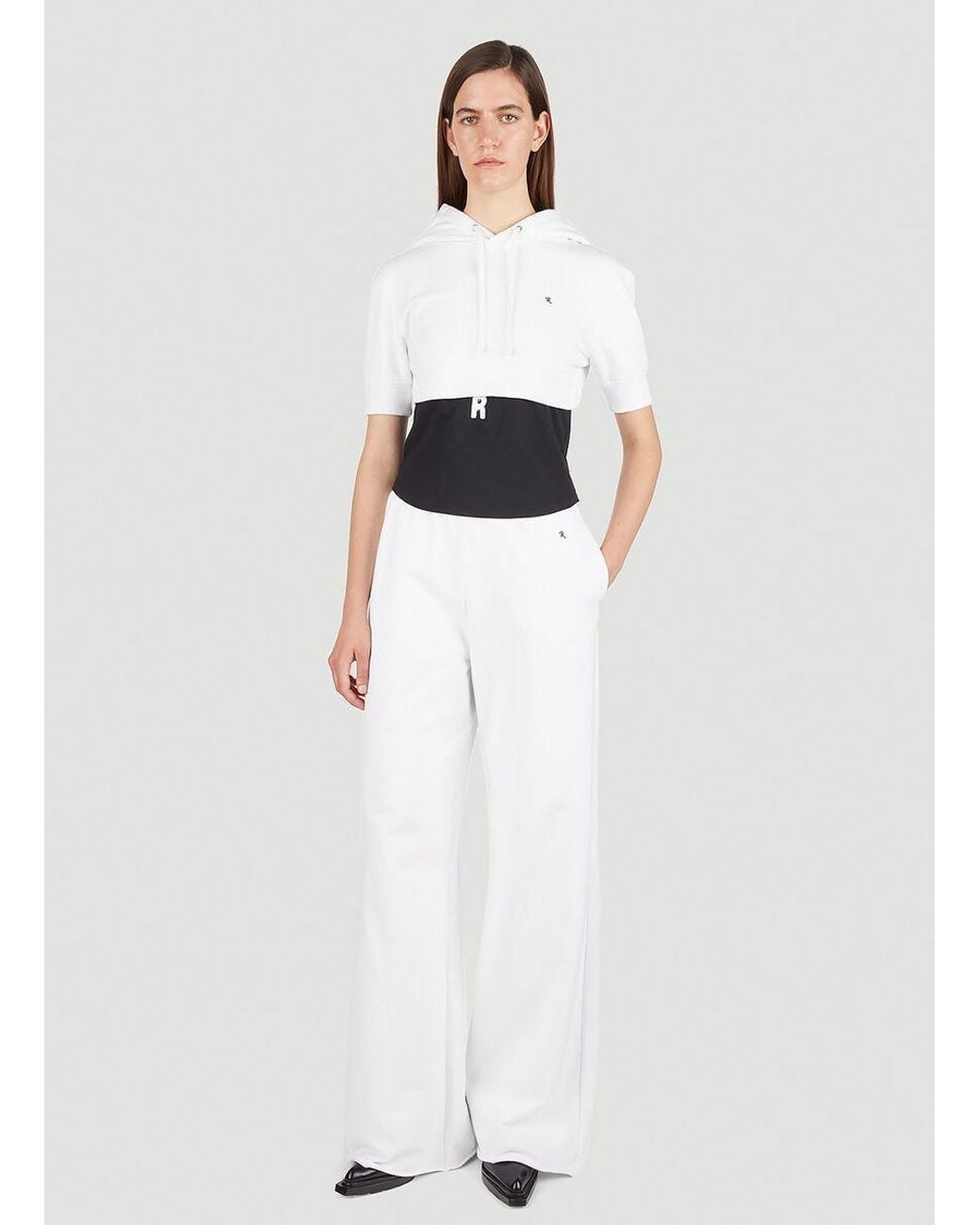 Raf Simons White Wide-Leg Track Pants