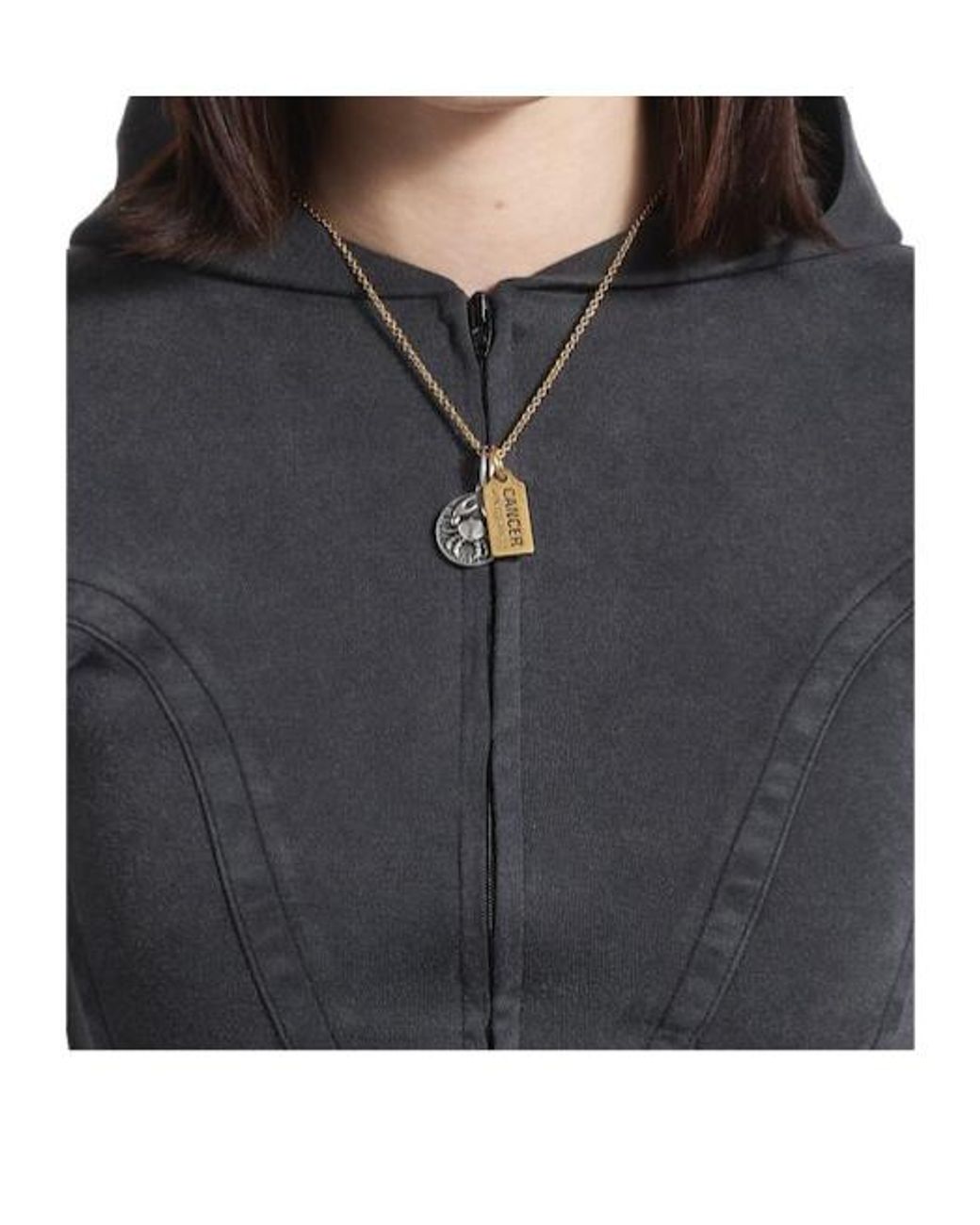 Balenciaga Metallic Horoscope Cancer Necklace