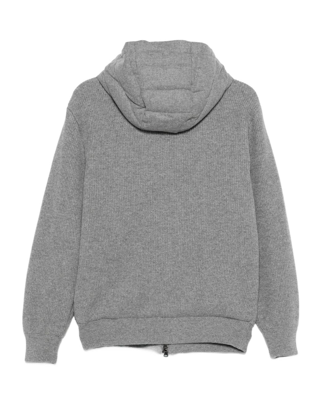 Paul & Shark Gray Full-Zip Hybrid Sweater for men