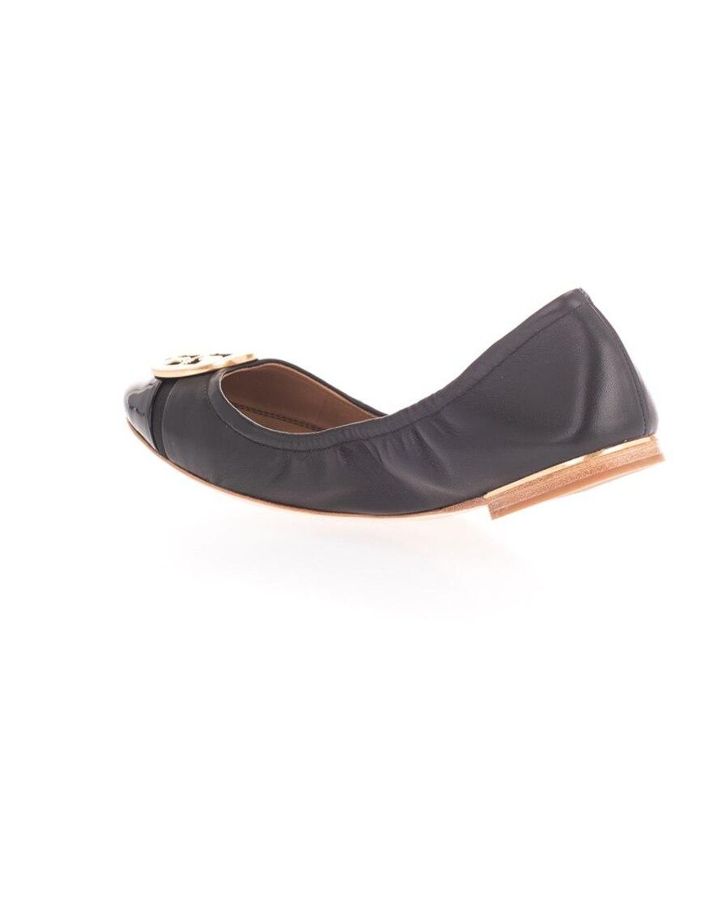 Tory Burch White Logo Ballerina Shoes