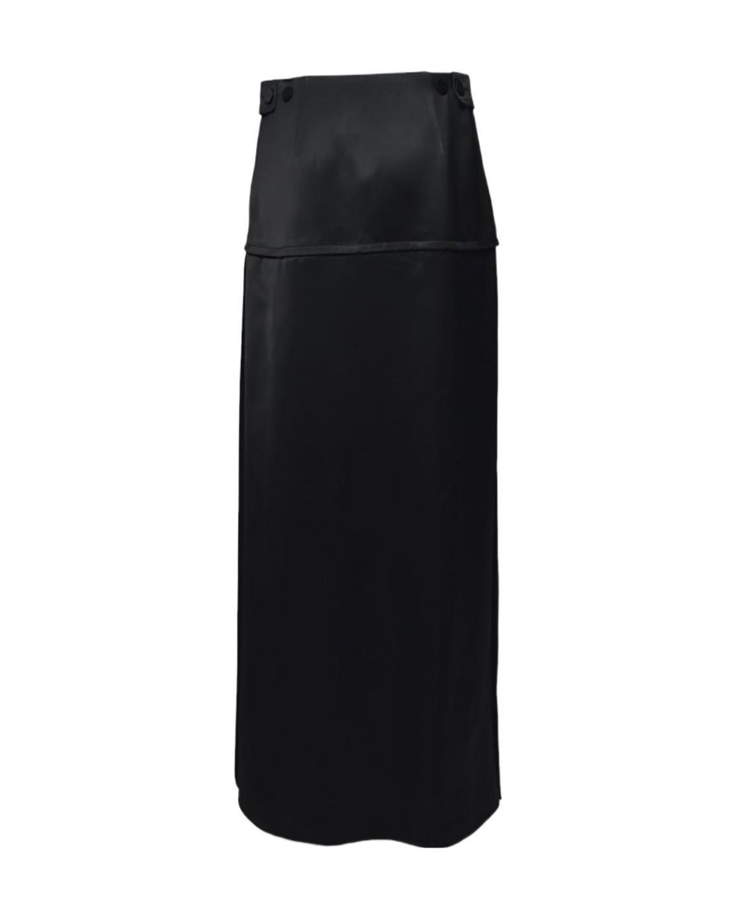 Jil Sander Black Floor-Length Straight Skirt