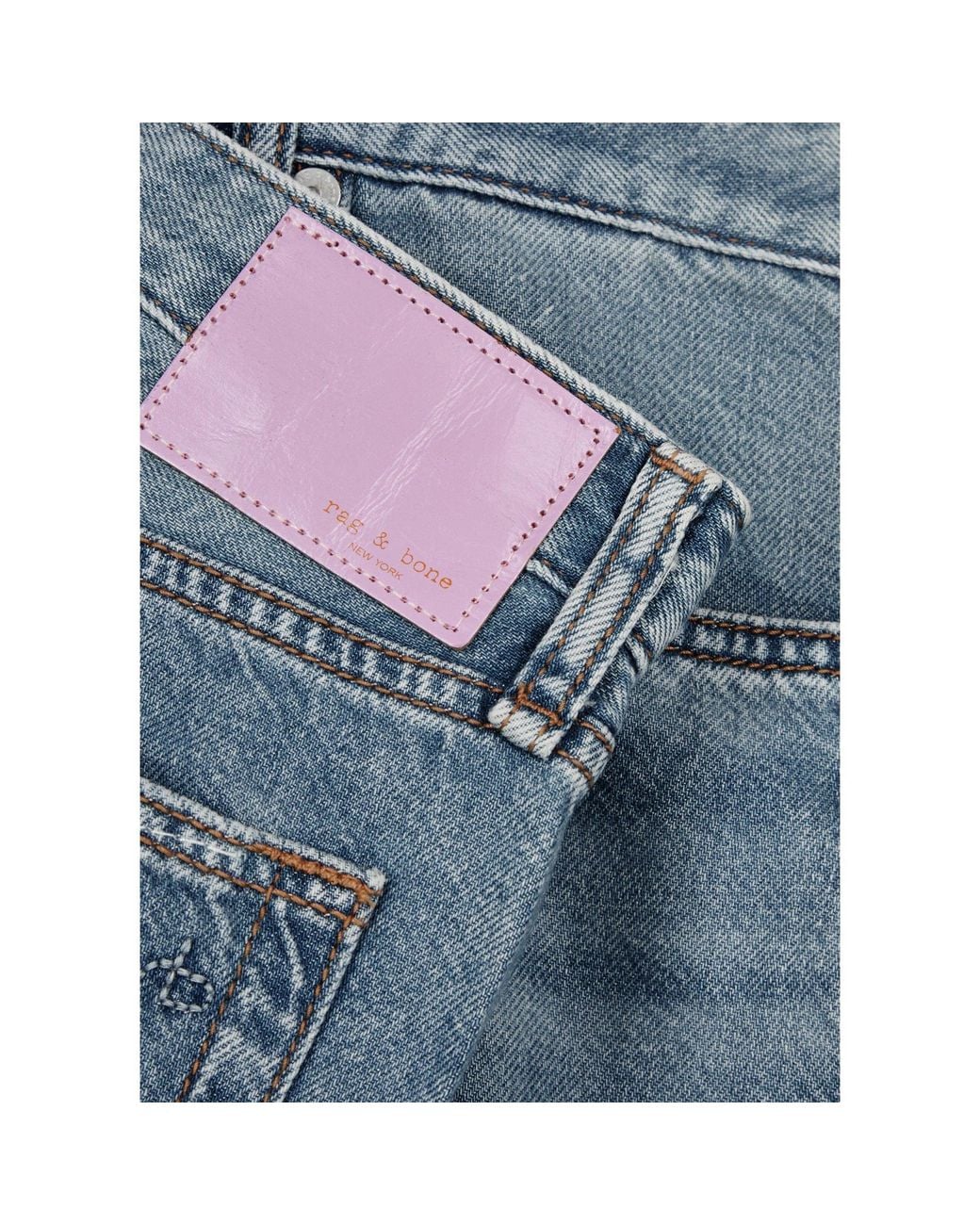 Rag & Bone Blue Mid-Rise Loose Jeans