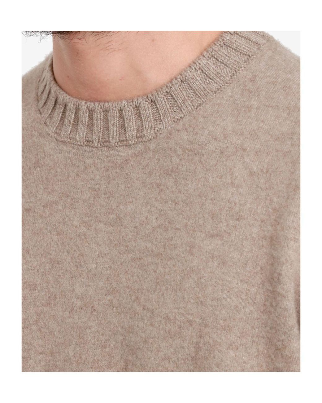 Gran Sasso Brown Crew Neck Sweater for men