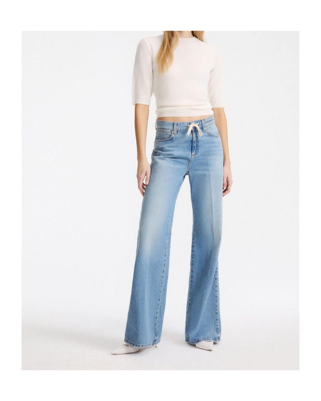 Marella Blue Lace-Up Jeans
