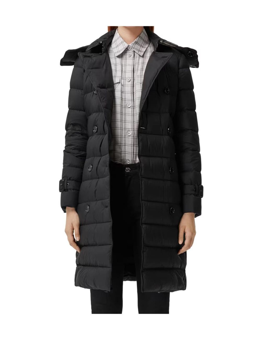 Burberry Black Detachable-Hooded Belted Down Coat