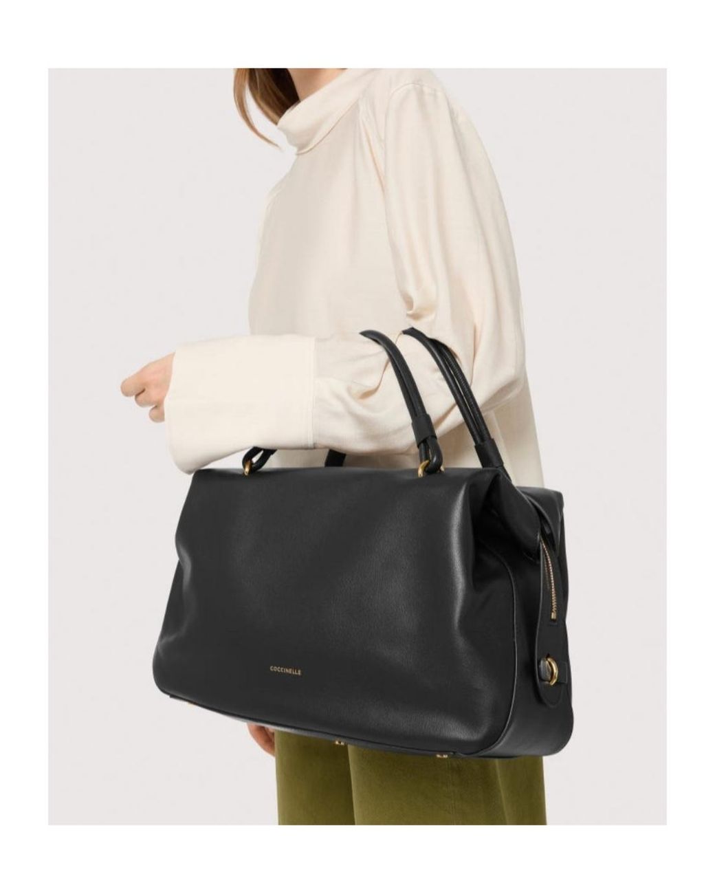 Coccinelle Black Lizzie Medium Tote Bag