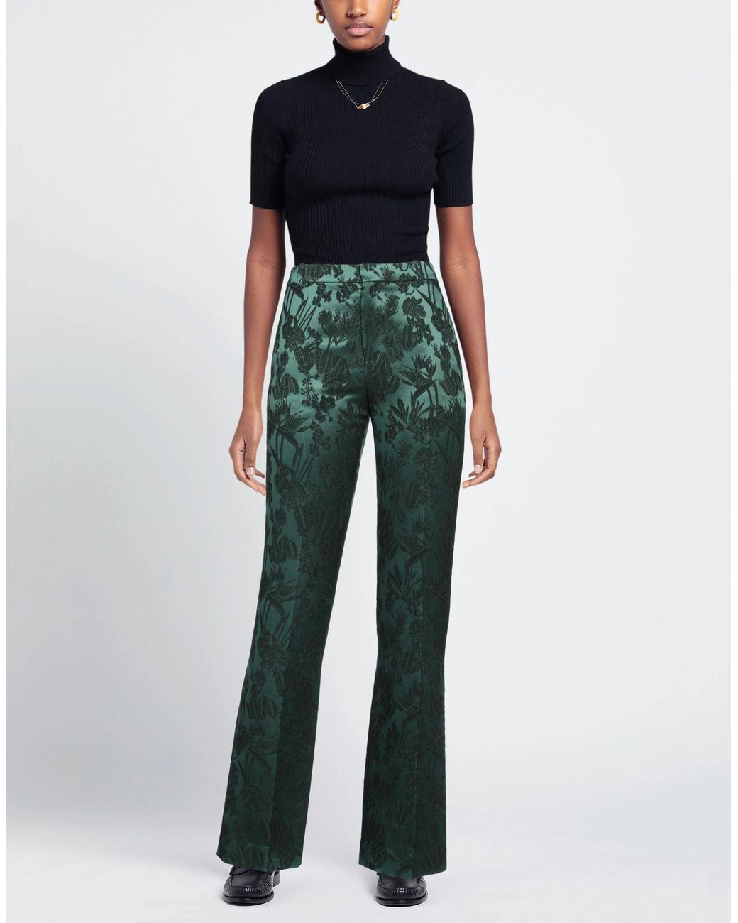 Chloé Green Straightleg Printed Trousers
