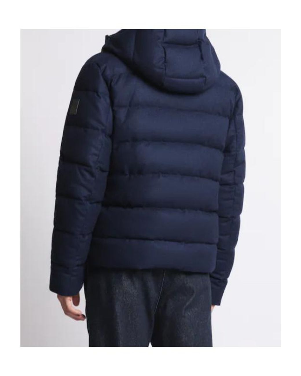 Fay Blue Double-Zip Hooded Coat for men