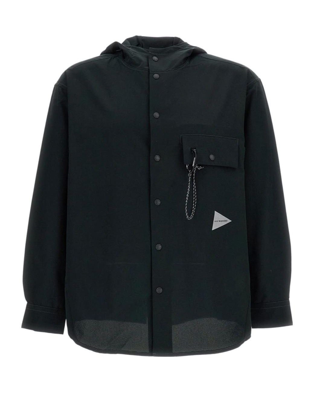 And Wander Blue Hooded Casual Jacket for men