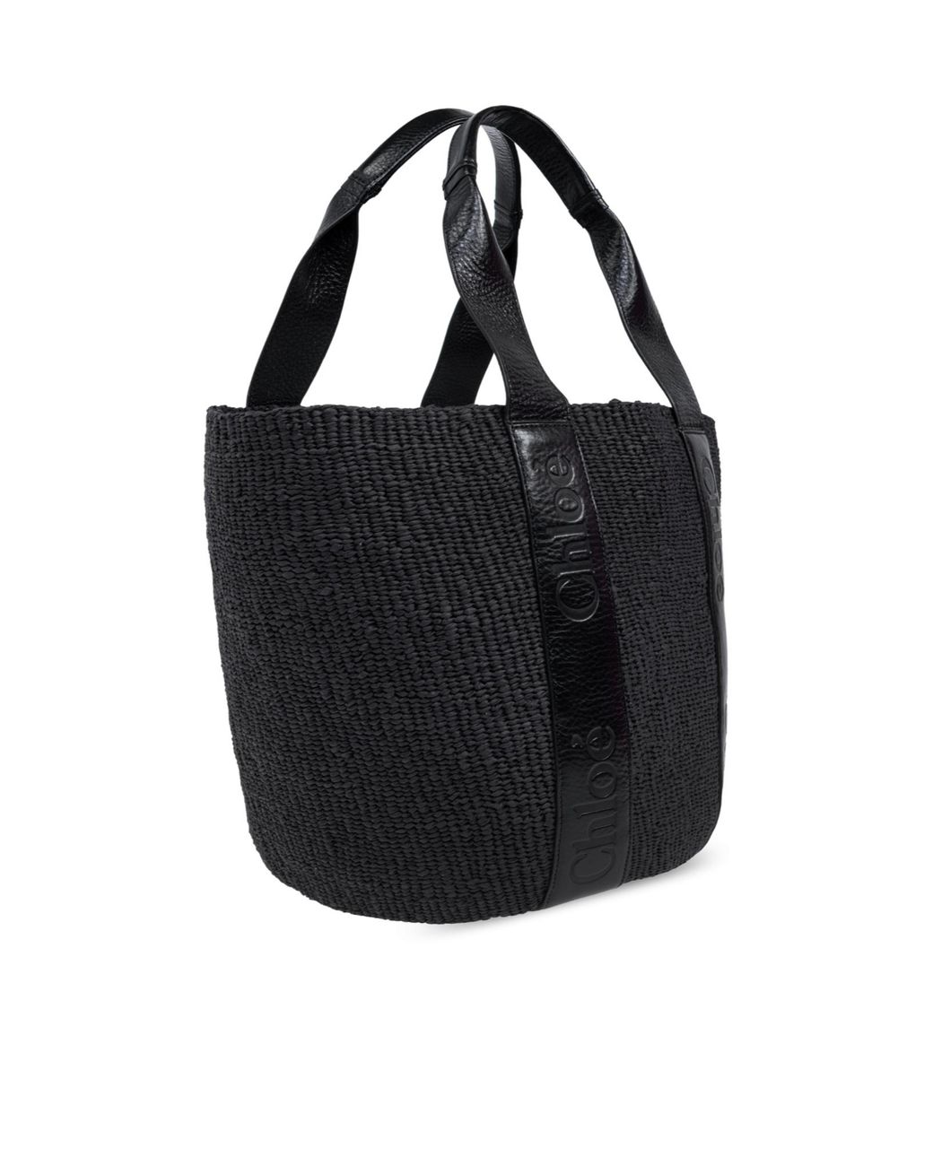 Chloé Black Chloé Woody Large Tote Bag