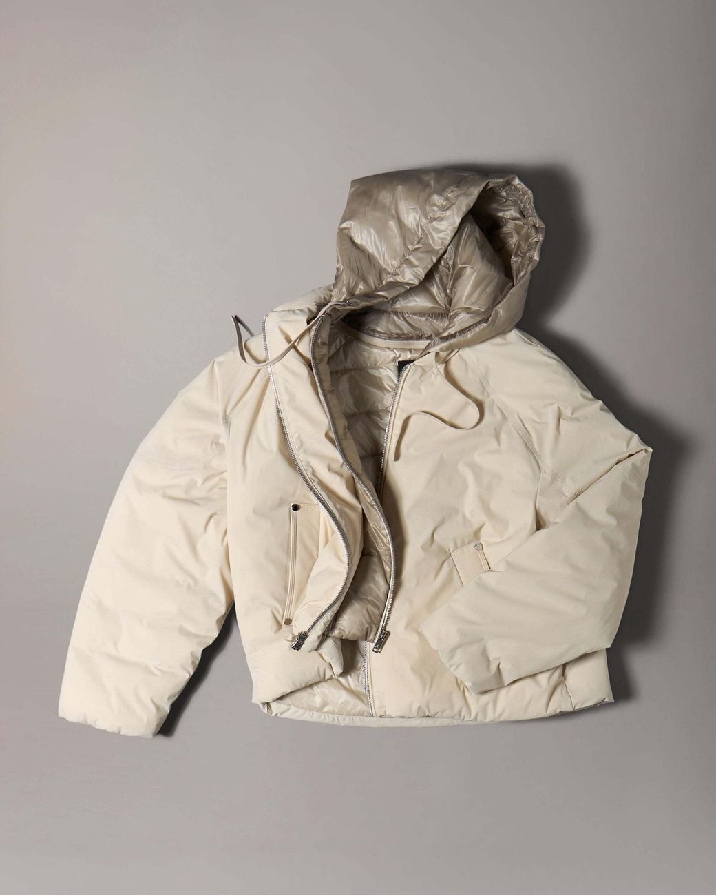 Moose Knuckles Natural Tegan Down Bomber Jacket