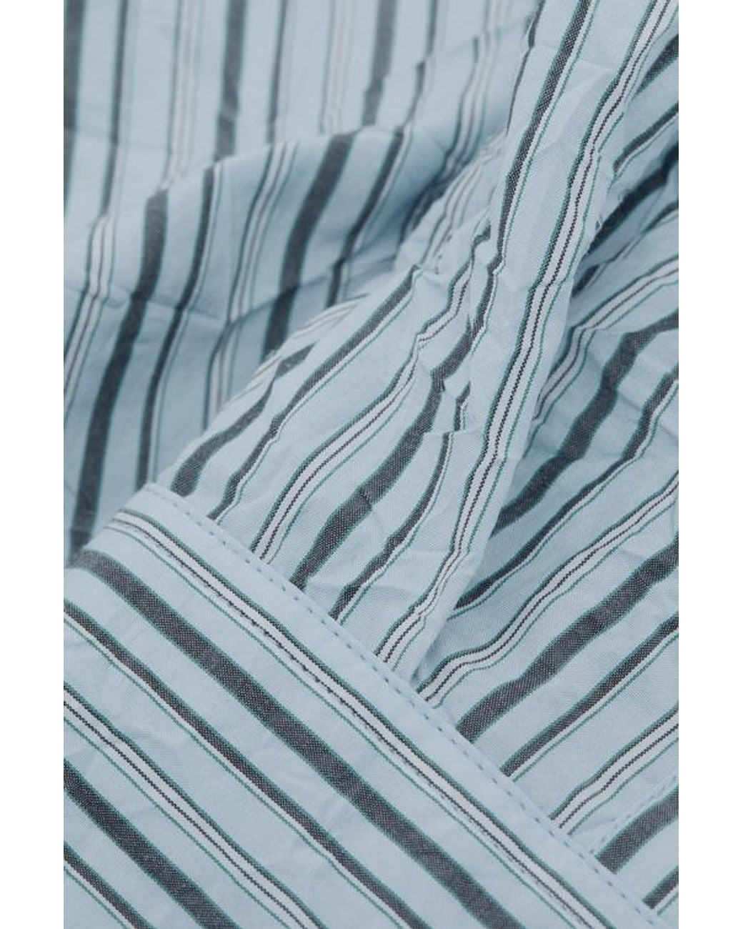 Loewe Blue Relaxed Stripe Logo Shirt