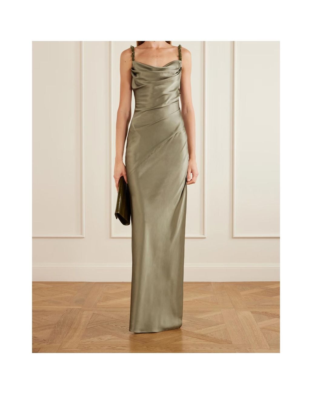 Balmain Green Slit Dress