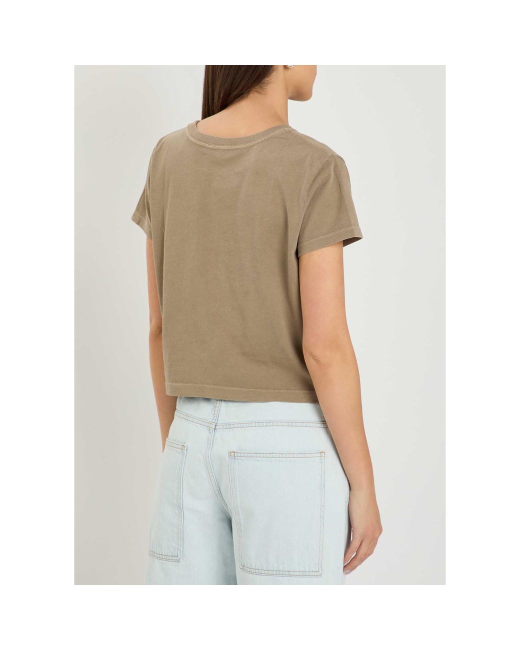 Agolde Natural Minimalist Cropped T-Shirt