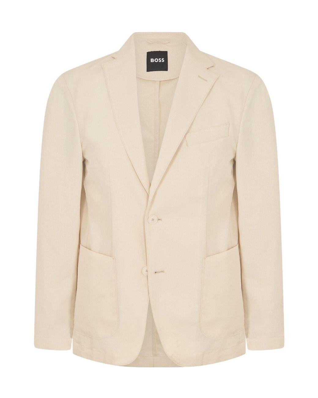 Boss Natural Single-Breasted Blazer for men