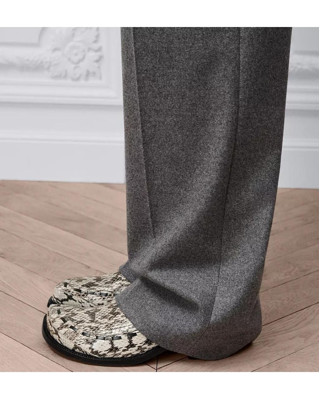Dior Gray Pleated Pants for men