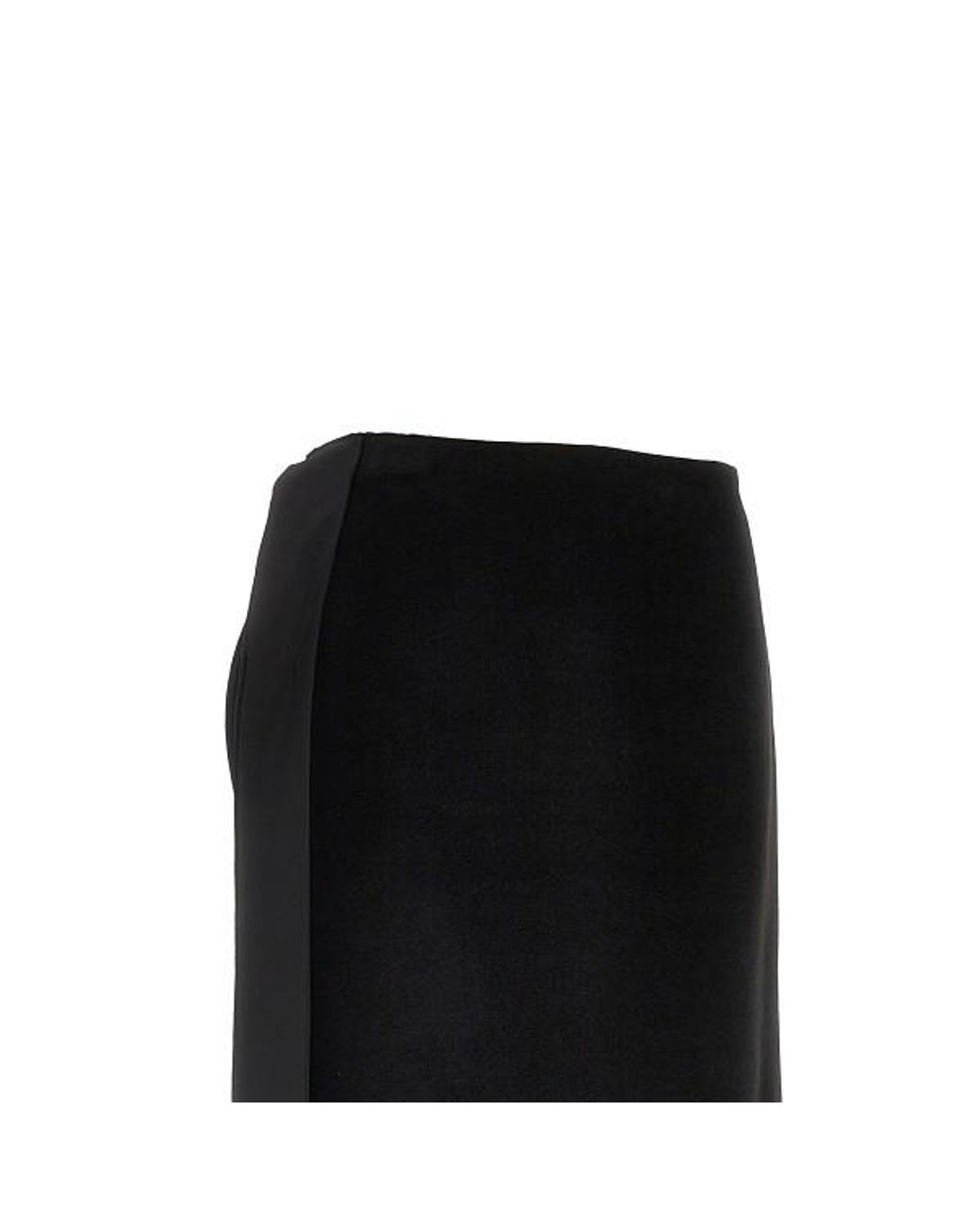 Jil Sander Black Raw Hem Velvet Skirt