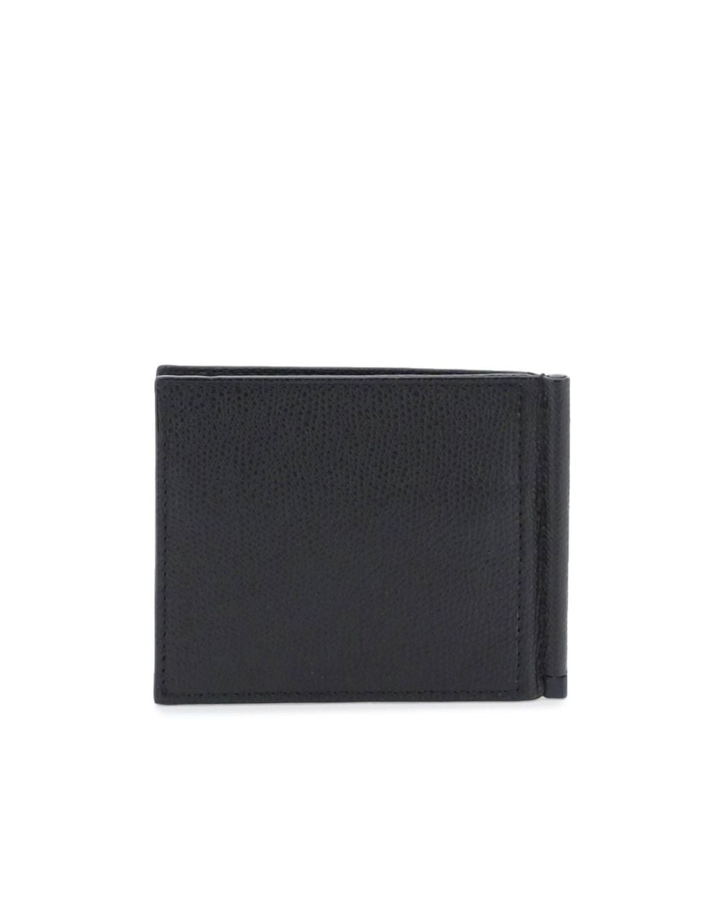 Valextra Black Bifold Wallet for men