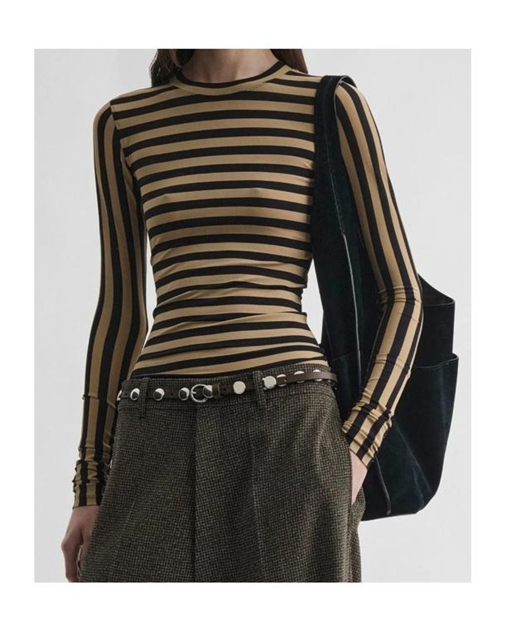 Phoebe Philo Black Striped T-Shirt