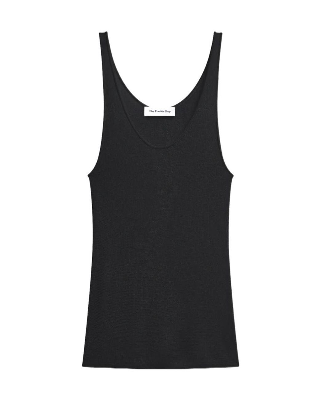 Frankie Shop Black Rivo Knitted Tank Top