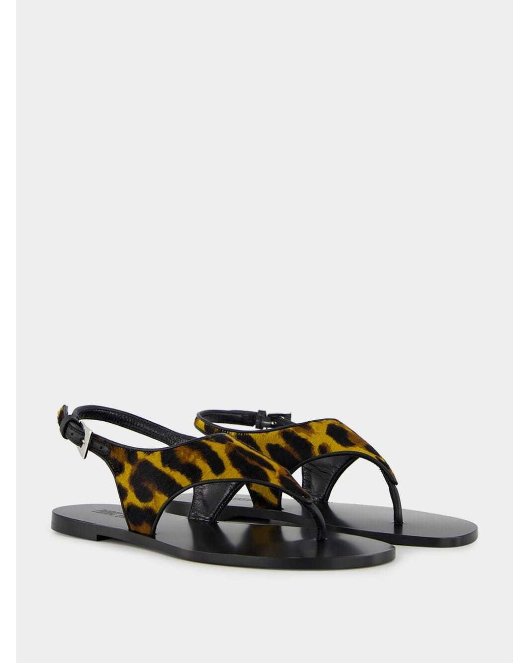 Paris Texas Multicolor Leopard-Print Flat Sandals