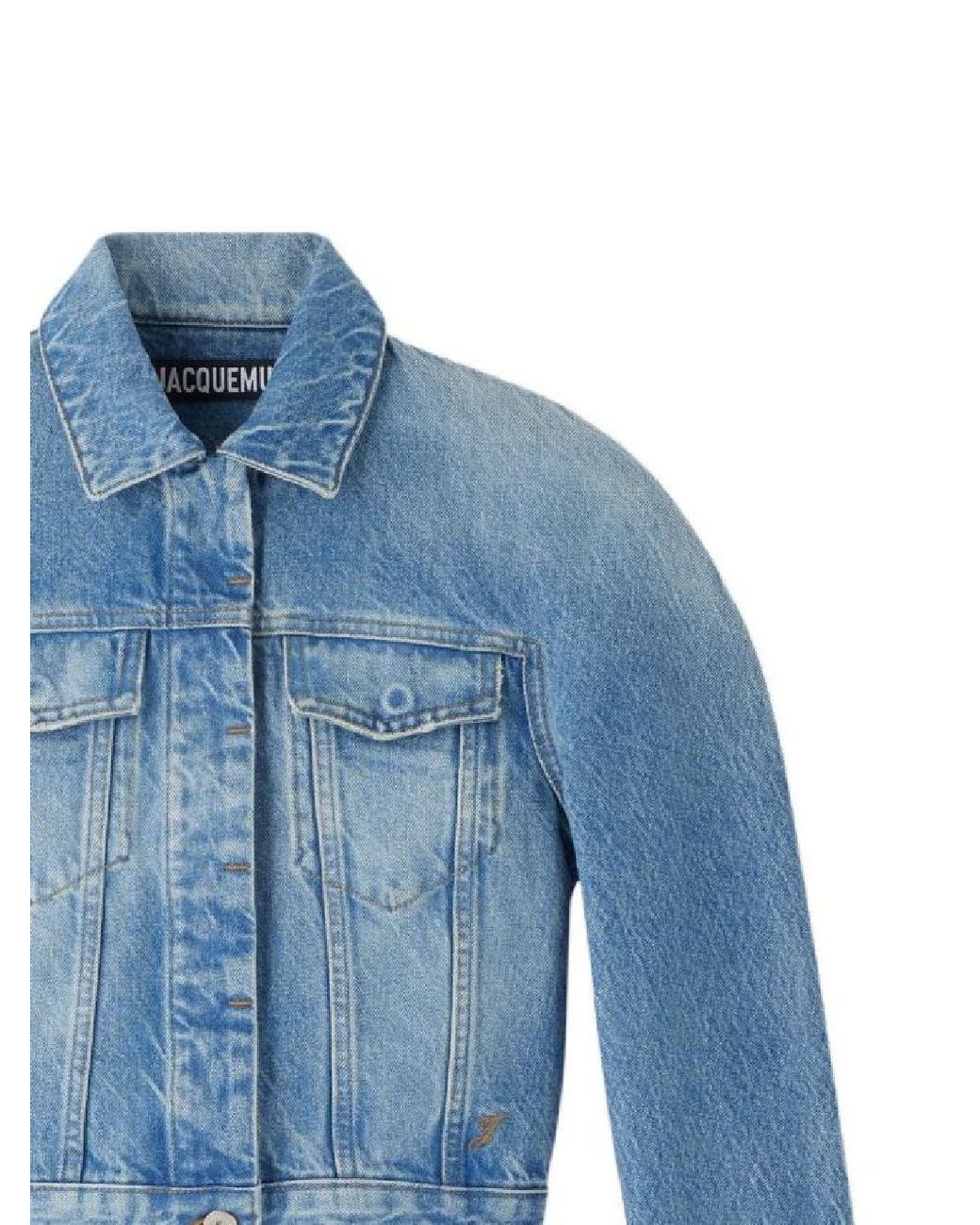Jacquemus Blue The Ovalo De-Nîmes Denim Jacket