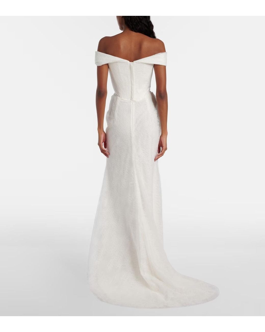 Vivienne Westwood White Bridal Nova Cora Lace Corset Gown