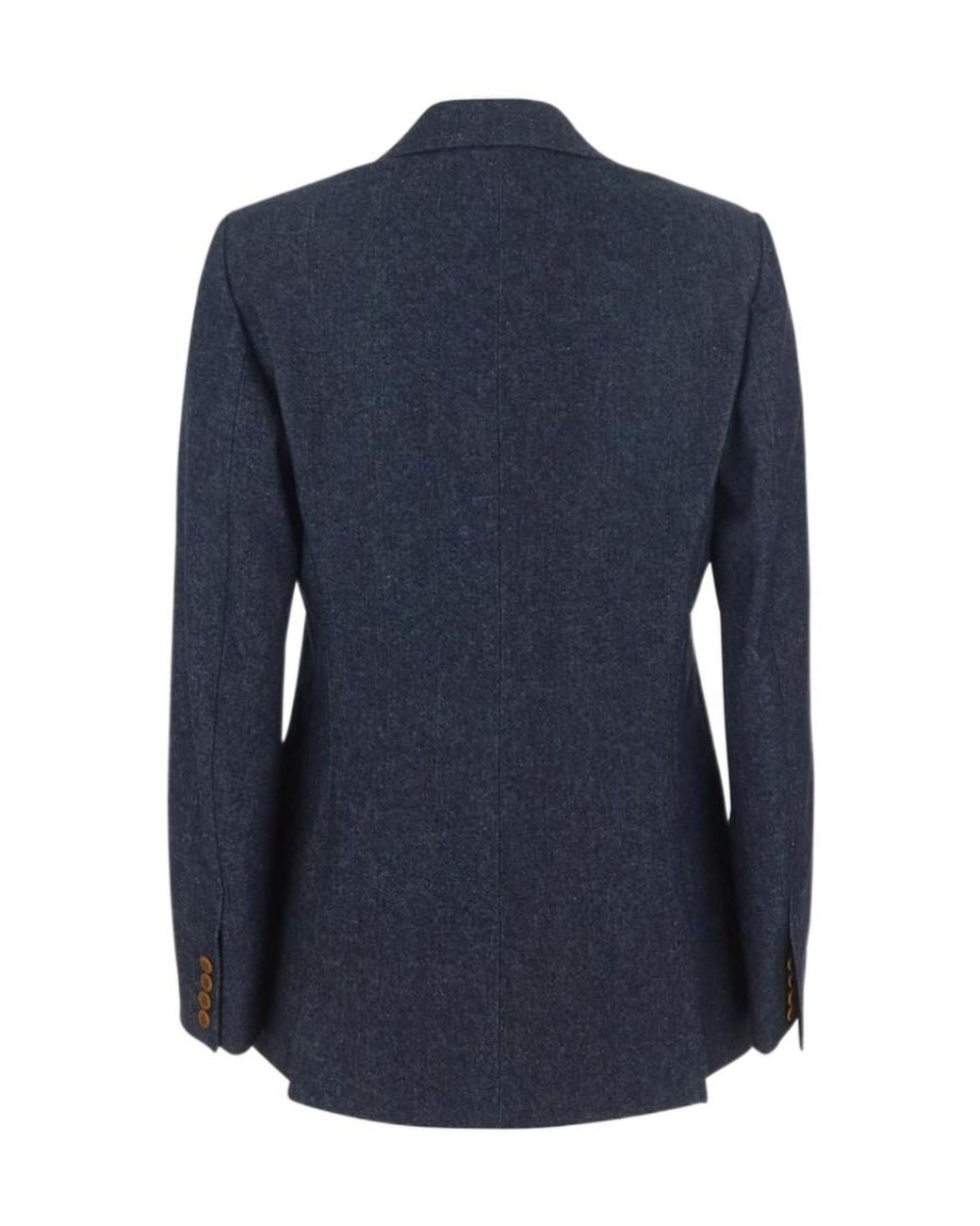 Chloé Blue Chloé Single-Breasted Tailored Jacket