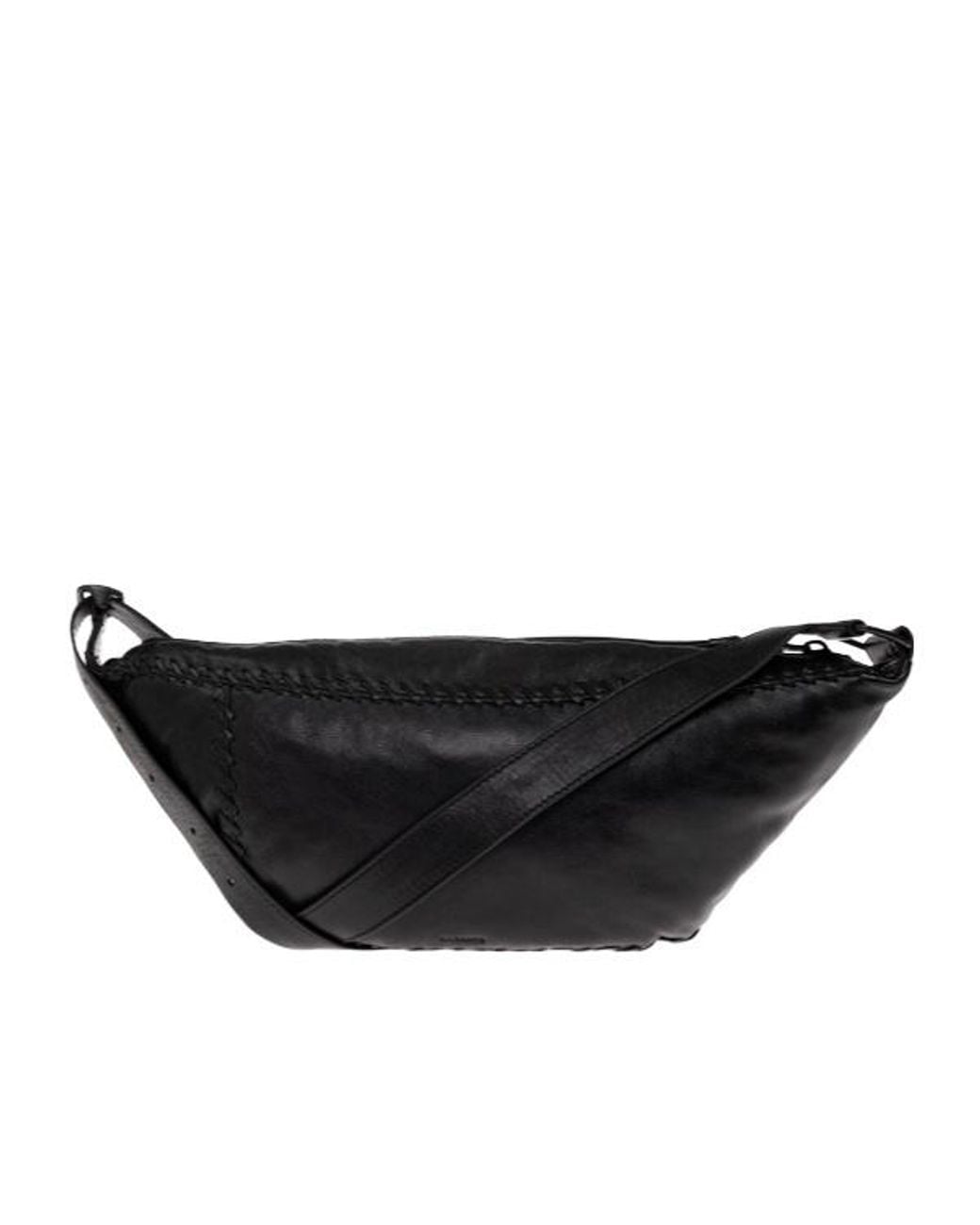 AllSaints Black Esme Whipstitch Shoulder Bag