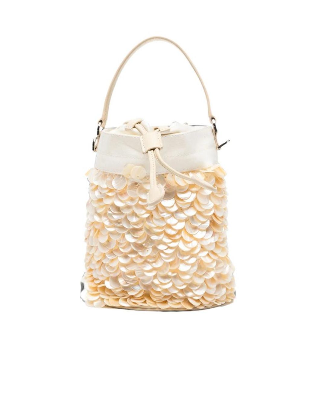 Staud Natural Mini Lila Bucket Bag