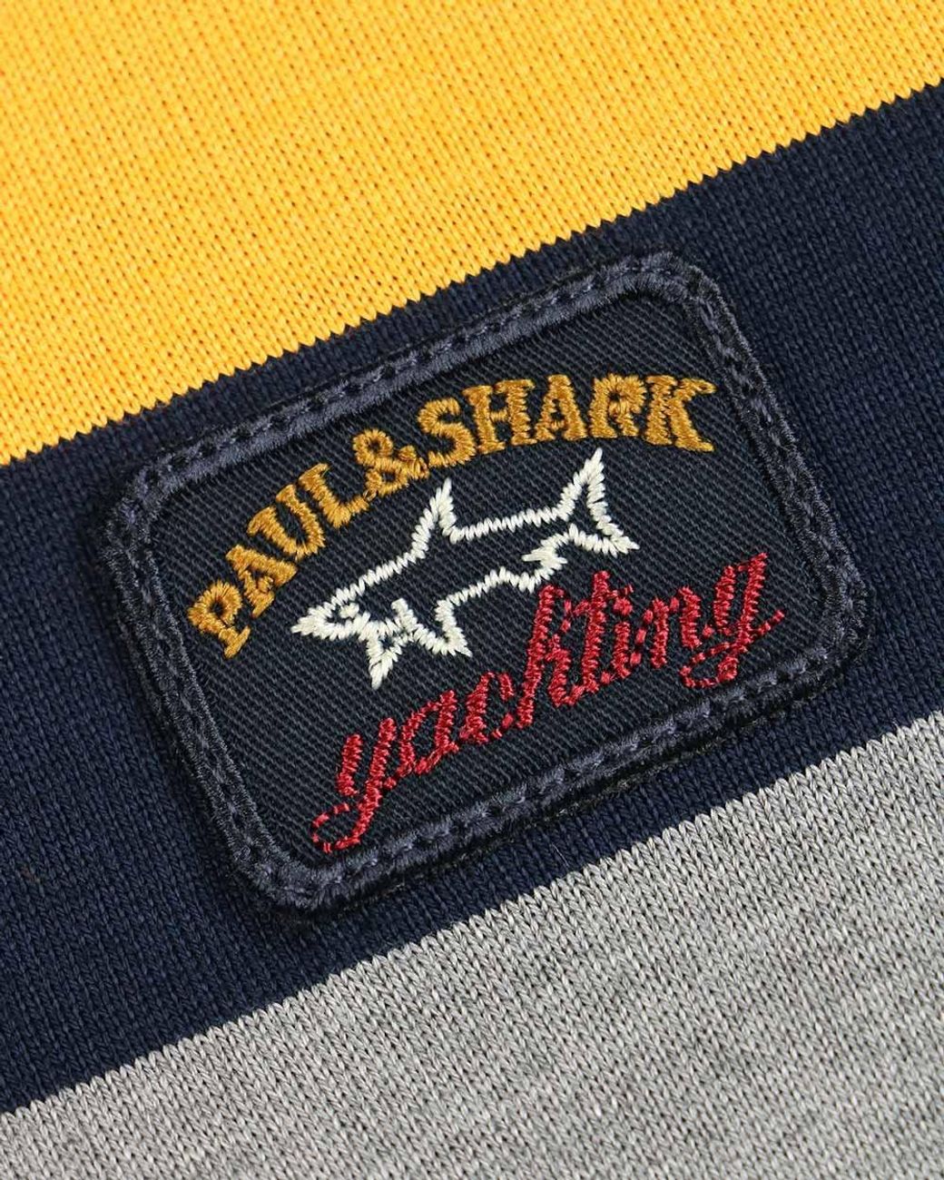 Paul & Shark Blue Striped Long-Sleeve Polo Shirt for men