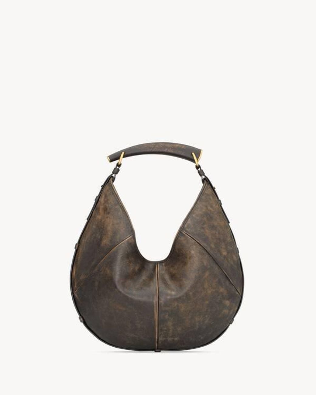 Saint Laurent Gray Mombasa Medium Hobo Bag