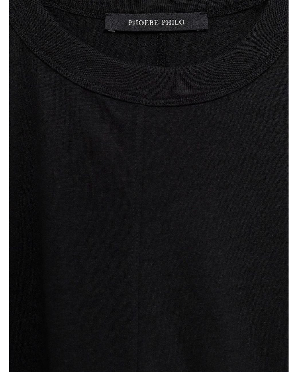 Phoebe Philo Black Long-Sleeve Panelled Top
