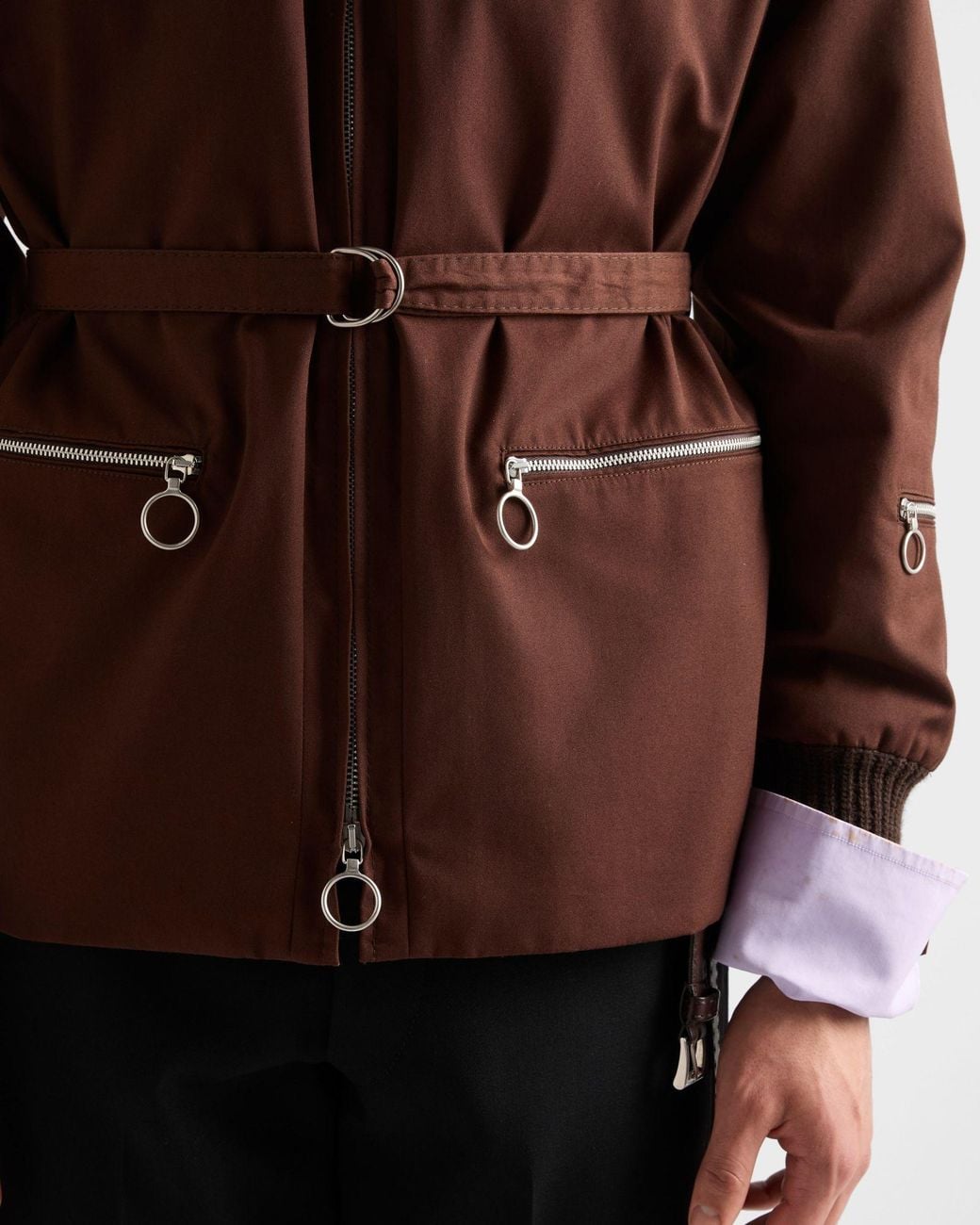 Prada Brown Technical Fabric Jacket for men
