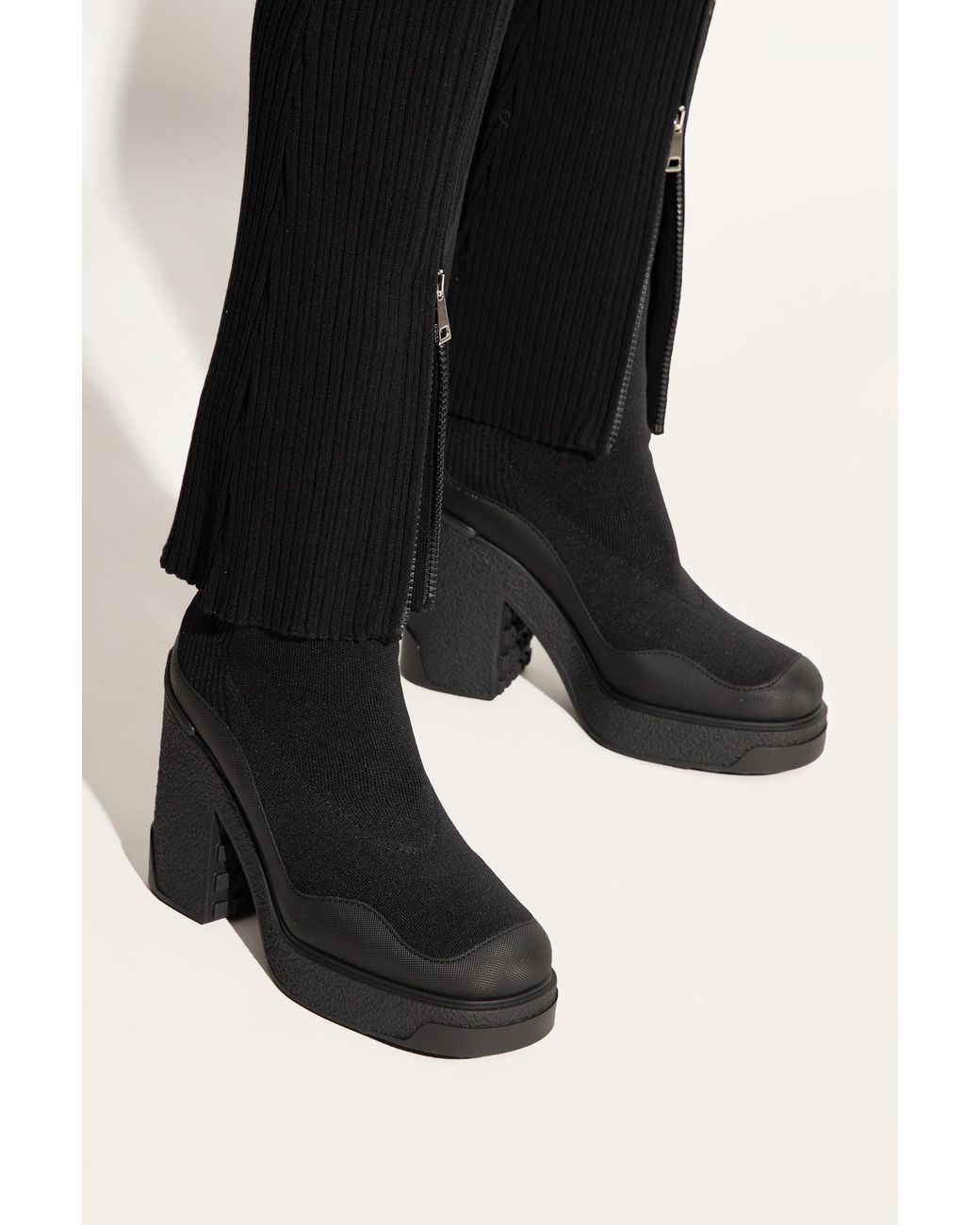 Moncler Black Splora Heeled Ankle Boots
